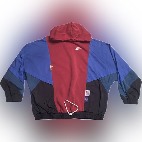 Vintage Nike Icon Clash Oversized Windbreaker Colorblock Sweatshirt Hoodie M - Picture 6 of 10